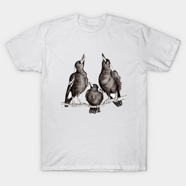 Magpie Family T-Shirt by srw110